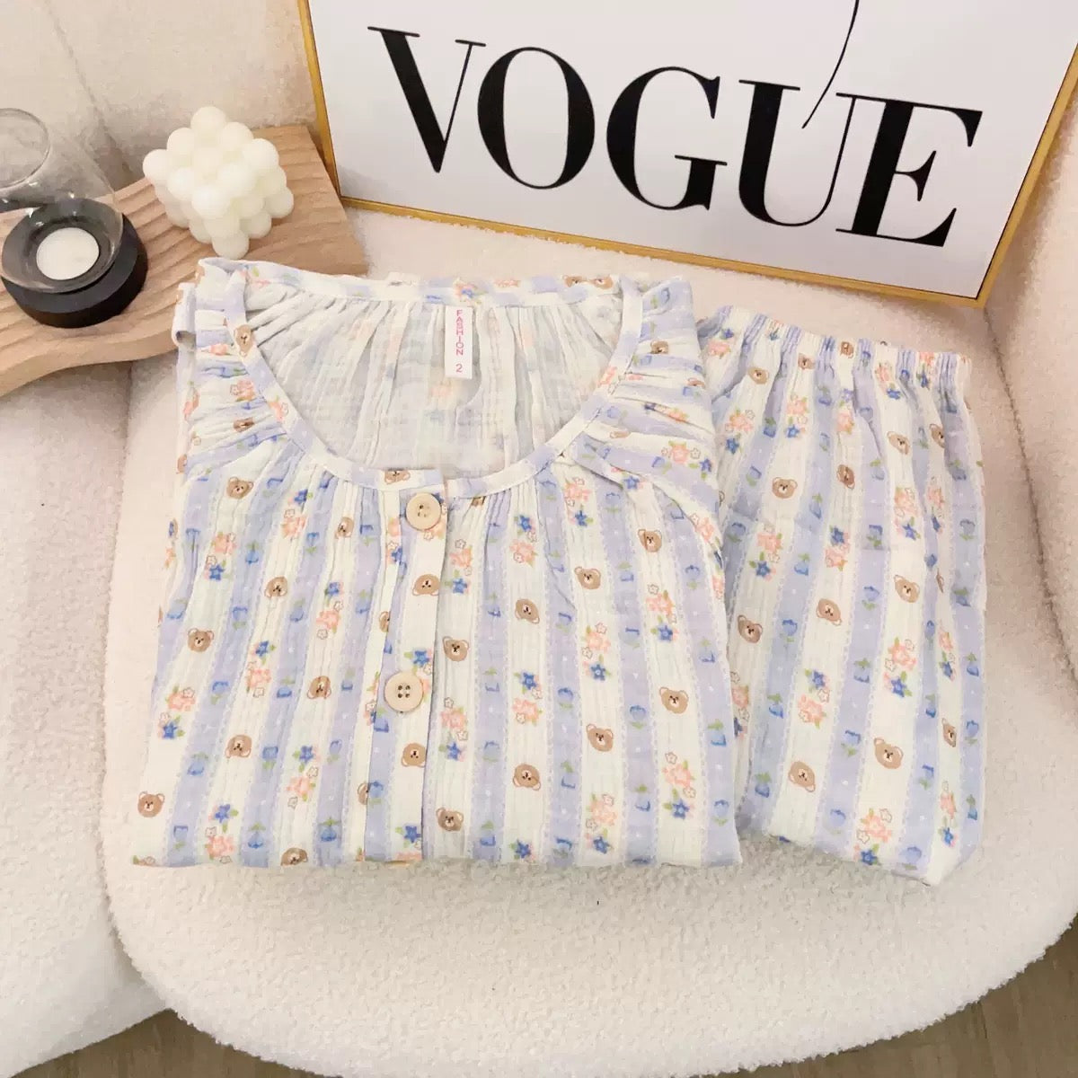 癒されるぬいぐるみモチーフのパジャマセット🐻