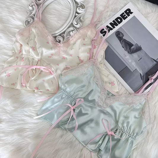 セクシー度MAXのグリーン&ピンクカミソール✨