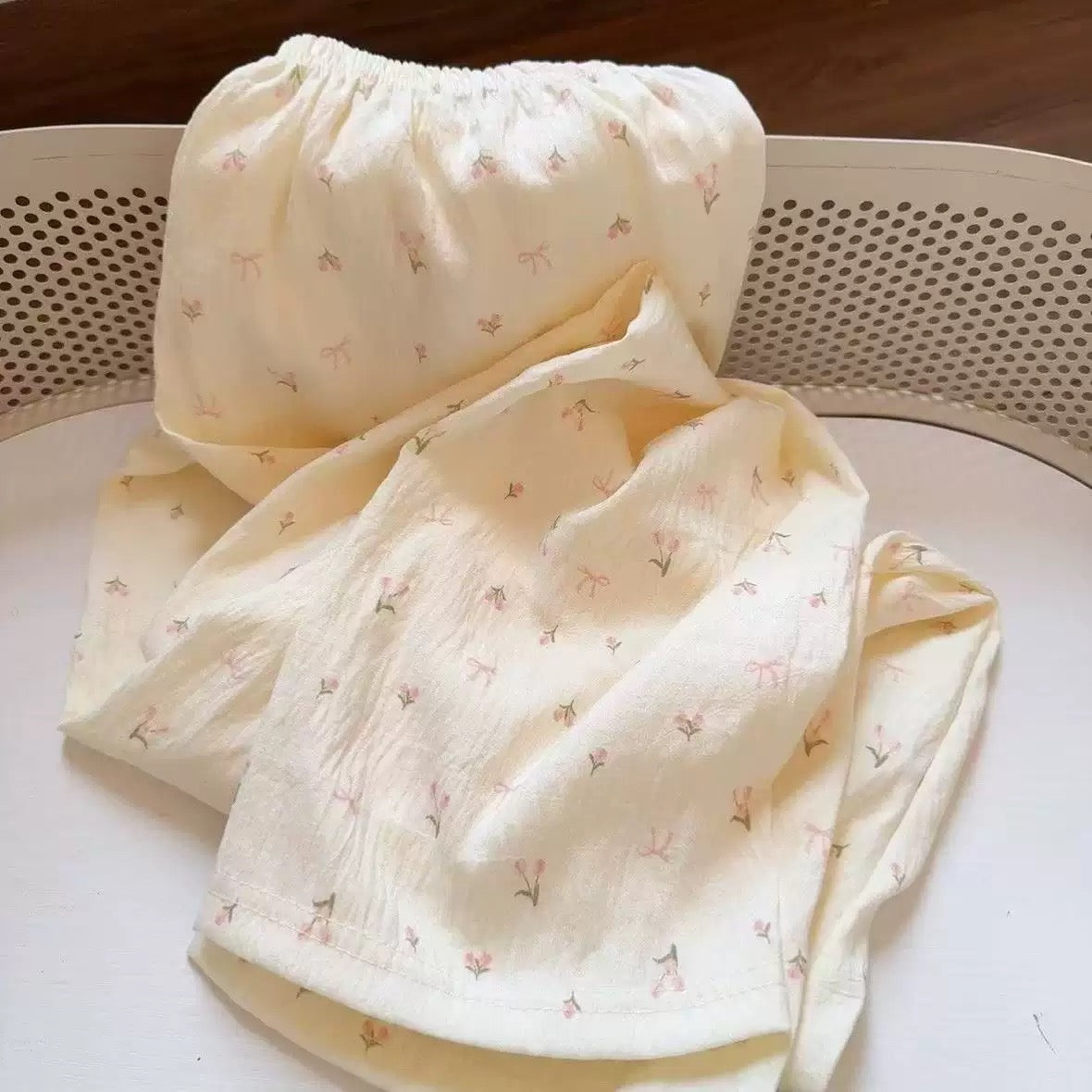 ベージュの高級感パジャマセット🤍