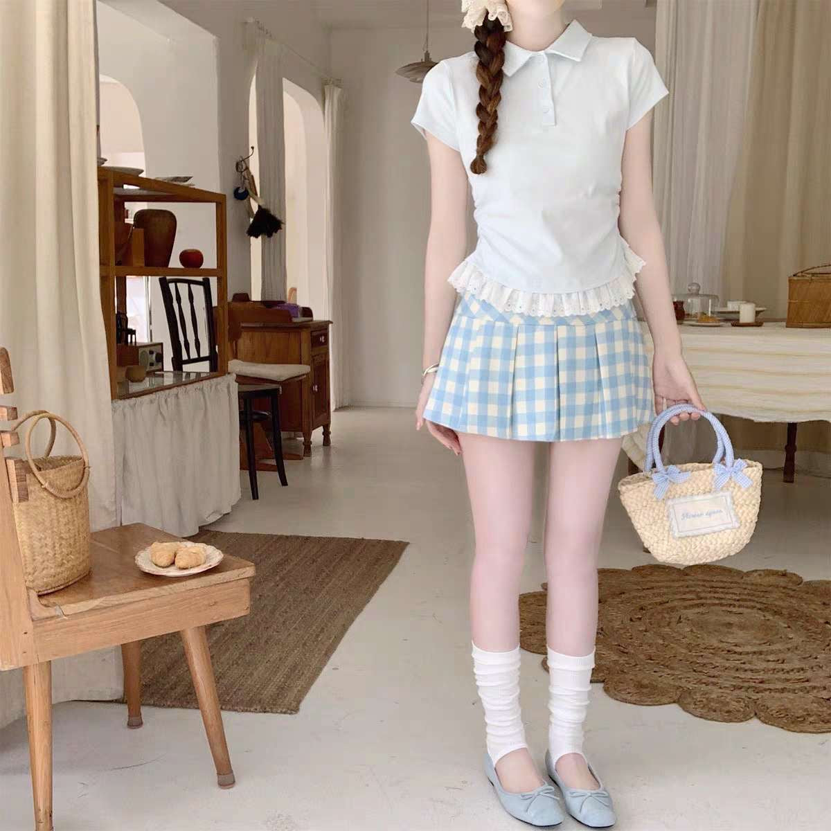 🌼夏のガーリー女子のマストアイテム!チェック柄ミニスカート💙